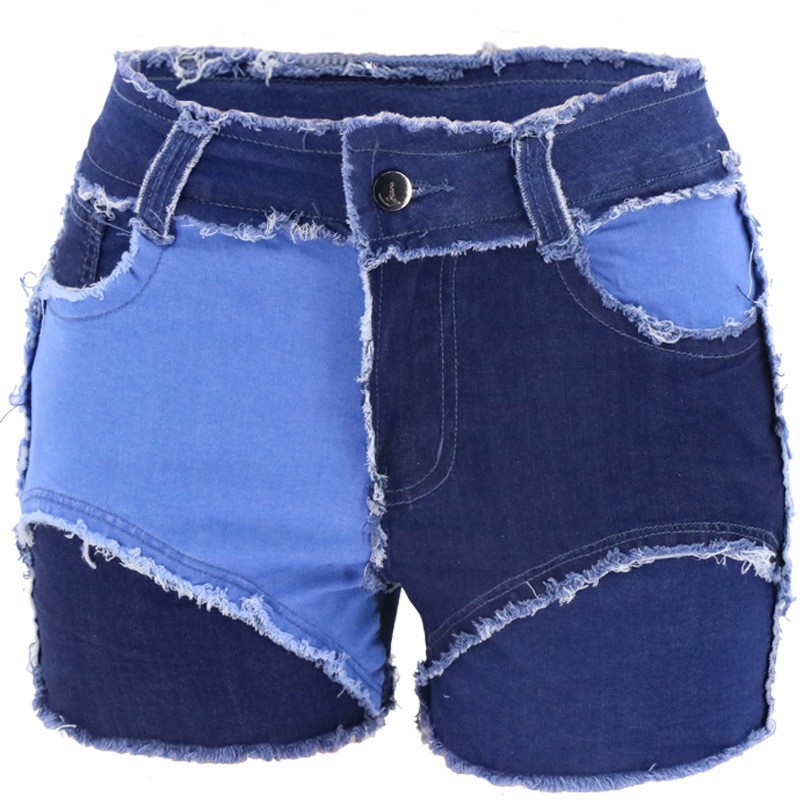 Fashion Mid-Waist Slim Fit Tor - Shorts Denim Frayed review and price