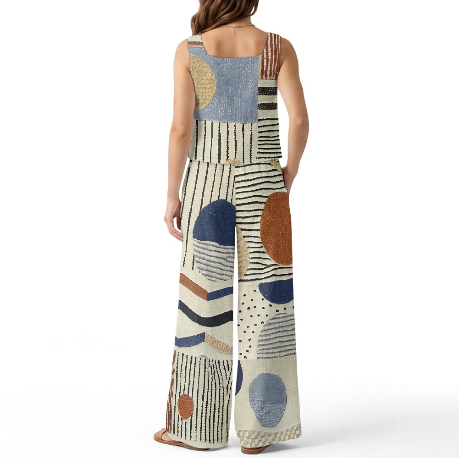 INSTANTARTS Women’s Linen Vest - Linen Pant Wide review and price