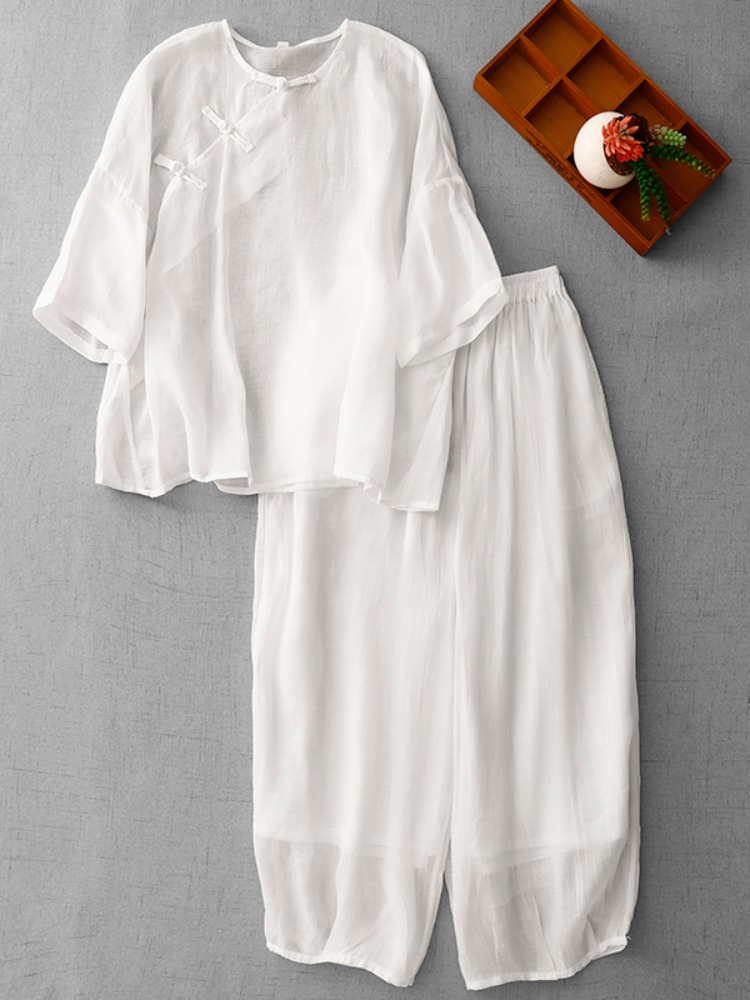 New Chinese Zen Style Women's  - Linen Pant Wide review and price