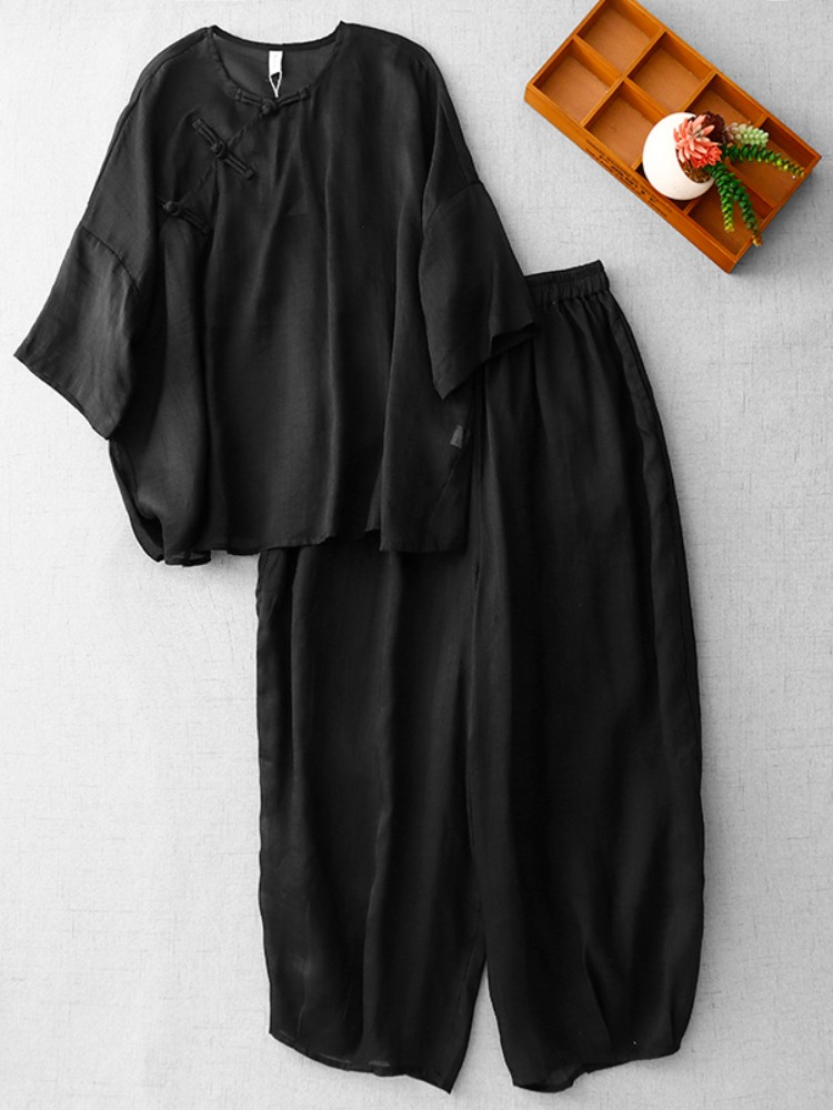New Chinese Zen Style Women's  - Linen Pant Wide review and price