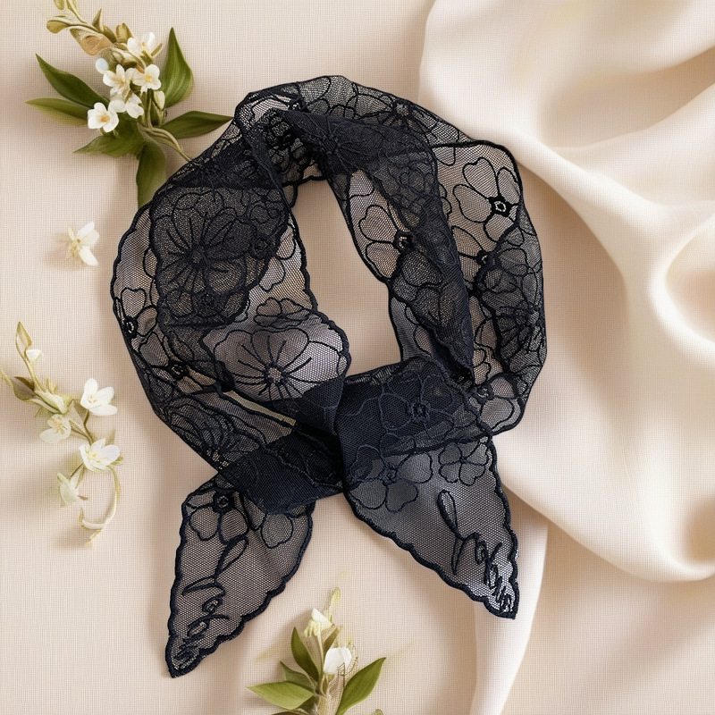 Lace French Silk Scarf Retro W - Headband Summer Knit review and price
