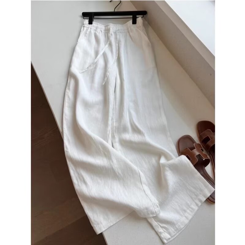 Korean White Cotton Linen Wide - Linen Pant Wide review and price