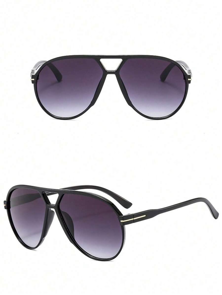 1pc Oversized Double Bridge Fu - Sunglasses Cat Eye review and price