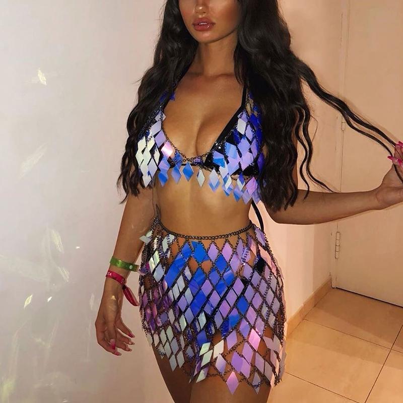FestivalQueen Women's Sequined - Crop Top Crochet review and price