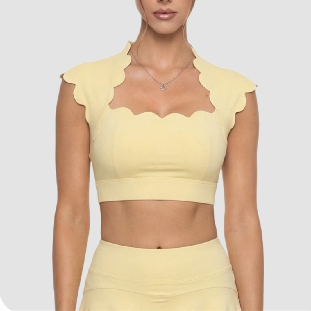Pad Wavy Women Sports Vest Yog - Crop Top Crochet review and price